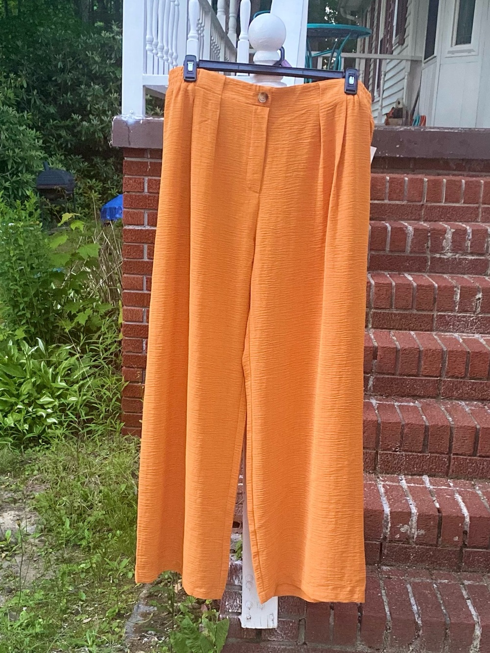 Cato Women's Rust/Terracotta Elastic Waist Crepe Palazzo Dress Pants Size XL - Picture 2 of 15